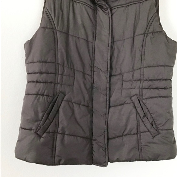 New York & Company Puffer Vest Jacket Brown Size M - Picture 3 of 6